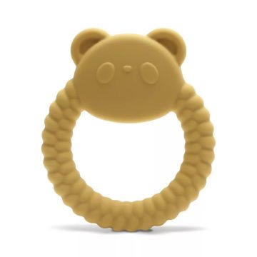 Lorelli Panda természetes szilikon rágóka - Yellow 
