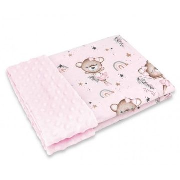  Baby Shop Minky-vászon takaró 75*100 cm  - Kis balerina rózsaszín 