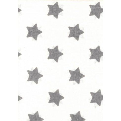 Mintás flanel kifogó 75×95 cm - fehér alapon szürke csillagok 