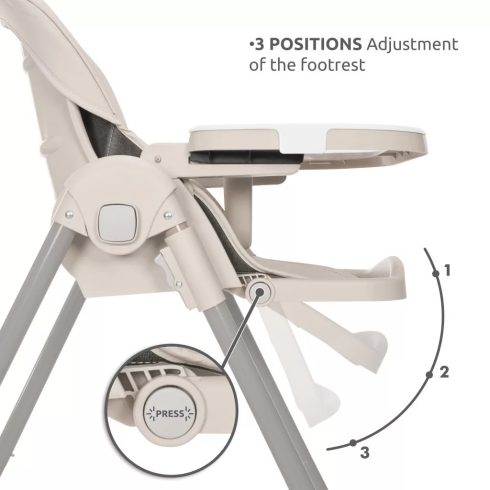 Lorelli Tummy Time multifunkciós etetőszék - Beige 
