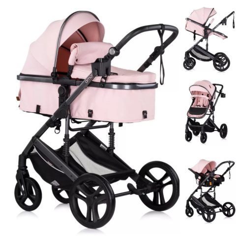 Chipolino Amore 3:1 babakocsi mózessé alakítható sportrésszel - Pink Marshmallow 