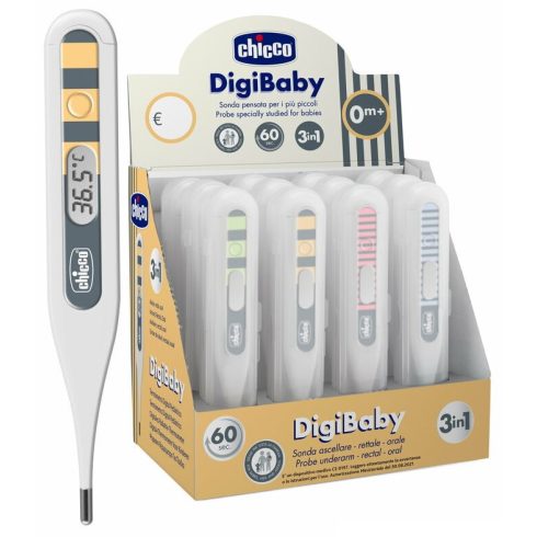 Chicco Digi Baby digitális hőmérő - Sárga csíkos