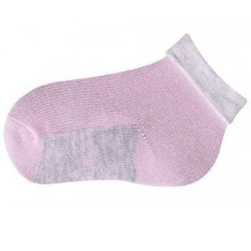 Yo! Baby pamut zokni 6-9 hó - rózsaszín/szürke