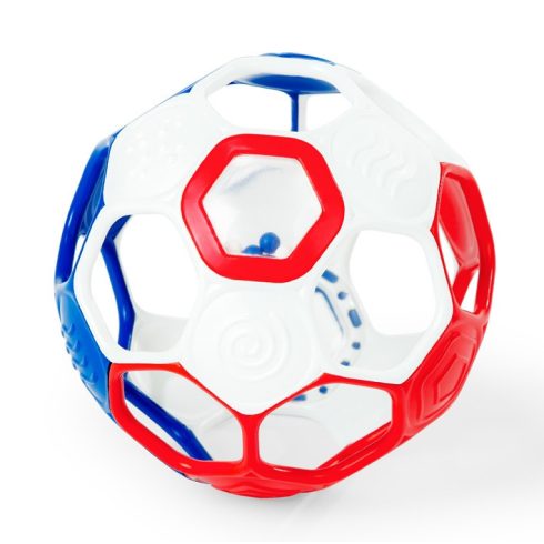 Bright Starts Oball RATTLE GOALS™ 10 cm - Red, White & Blue 0hó+