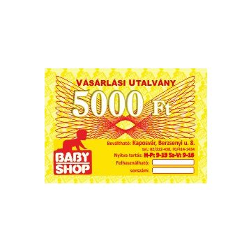 5.000Ft értékű Baby Shop Kaposvár ajándék utalvány