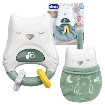   Chicco Day & Night Owl zenélő csörgő és éjszakai fény kiságyjáték 0 hó+