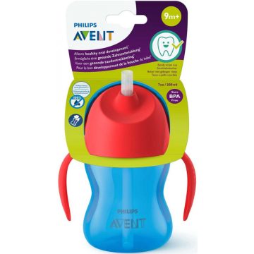   Philips Avent 9+ Bendy Szívószálas itató pohár 200ml
 - kék 