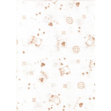 Mintás textil pelenka 1db-os - happy heart