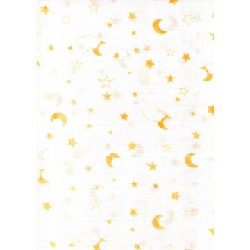 Mintás textil pelenka 1db-os - csillagok sárga