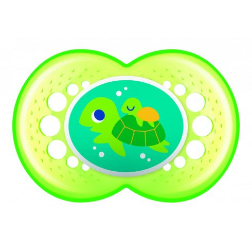 Mam 6+ Original szilikon nyugtató cumi - átlátszó teknős