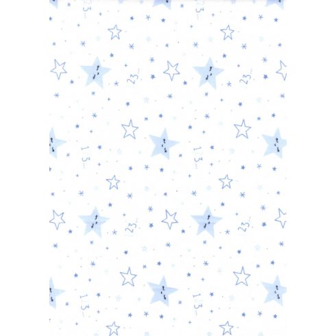 Vaganza mintás pamut babatakaró 70x90 cm - kék csillag