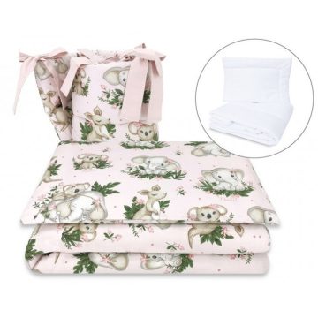   Baby Shop 5 részes babaágynemű - Baba állatok rózsaszín 