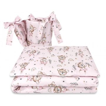   Baby Shop 3 részes ágynemű garnitúra - Kis balerina rózsaszín 