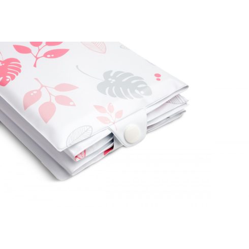 Pelenkázó alátét utazáshoz  Floral szürke/rózsaszín
