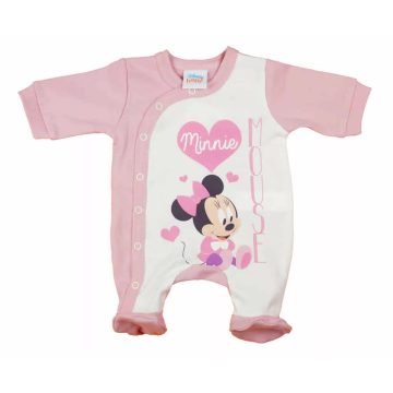   Hosszú ujjú elöl patentos rugdalózó Minnie egér mintával (62) - rózsaszín