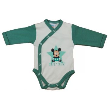   Disney Mickey elöl patentos hosszú ujjú body (44) - zöld 