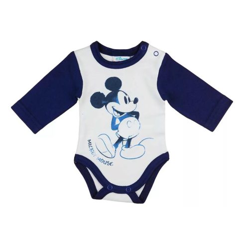 Disney Mickey hosszú ujjú body szürke/kék (68)