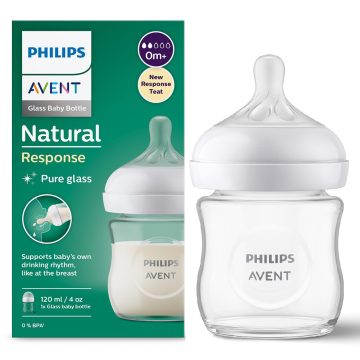   Philips AVENT SCY930/01 Natural Response üvegből készült cumisüveg 120 ml, 0hó+