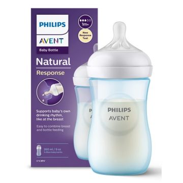 Philips AVENT Natural Response 260 ml cumisüveg 1hó+ kék