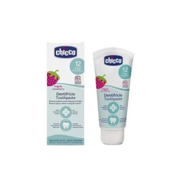 Chicco eper ízű fluormentes fogkrém xilitollal 12h+