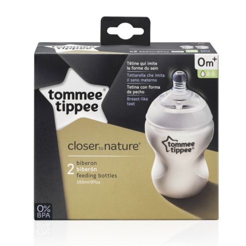 Tommee Tippee Closer To Nature 2*260ml cumisüveg - 0+
