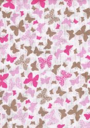 1db-os mintás pelenka - rózsaszín  pillangó