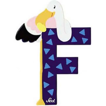 Sevi Fa betű állatos - F kék 