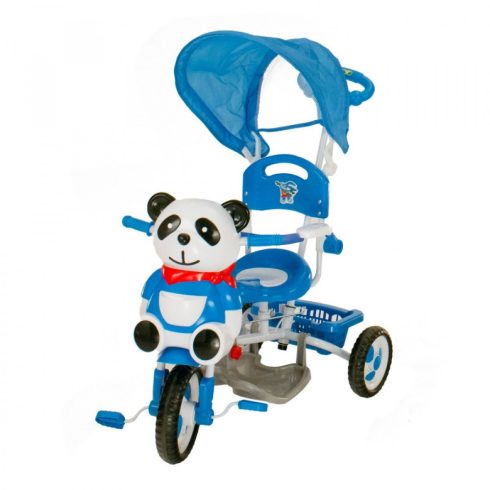 Szülőkormányos tricikli - kék panda