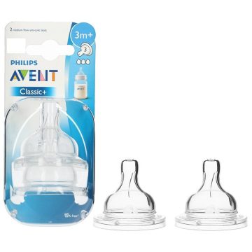   Avent Classic Anti-Colic 3+ szilikon etetőcumi 2db - 3 lyukú